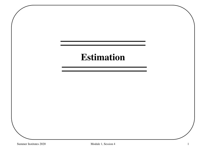 estimation n.w