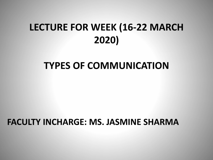lecture for week 16 22 march 2020 n.w