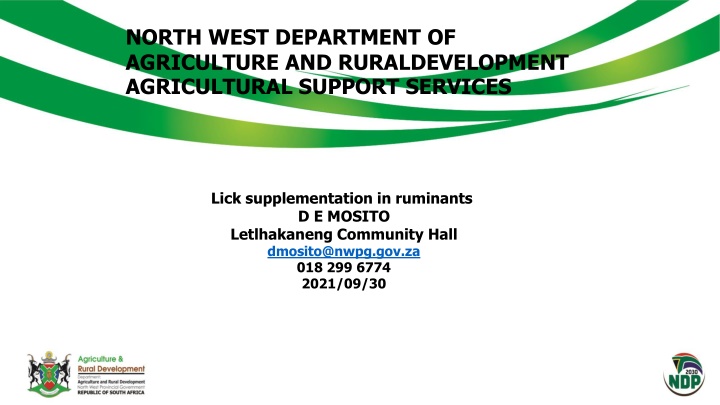 north west department of agriculture n.w