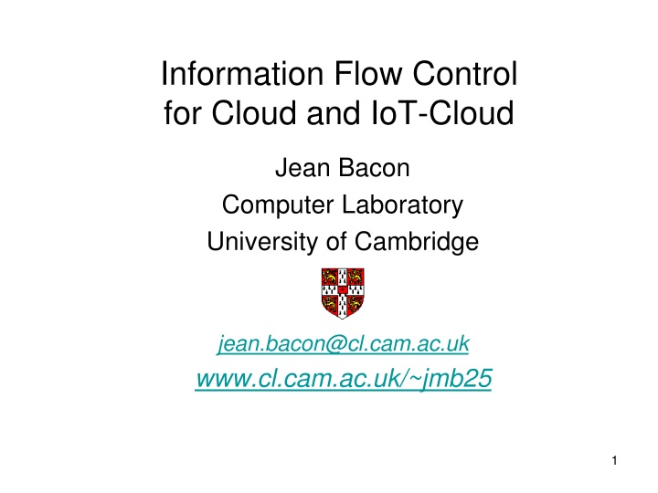 information flow control for cloud and iot cloud n.w