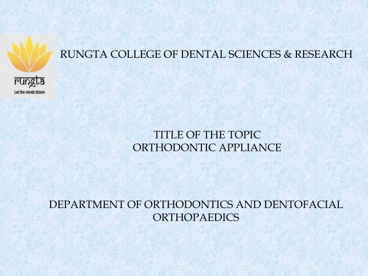 rungta college of dental sciences research n.w