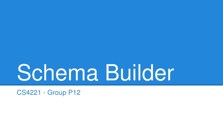 schema builder cs4221 group p12 n.w