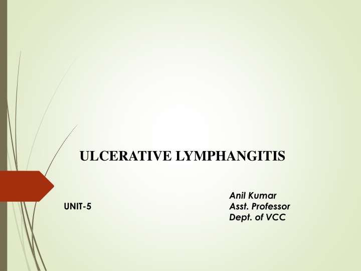 ulcerative lymphangitis n.w