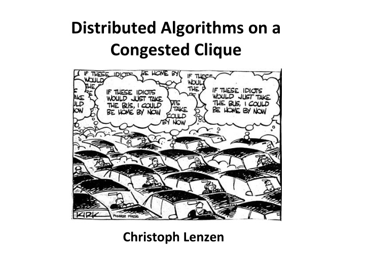 distributed algorithms on a congested clique n.w