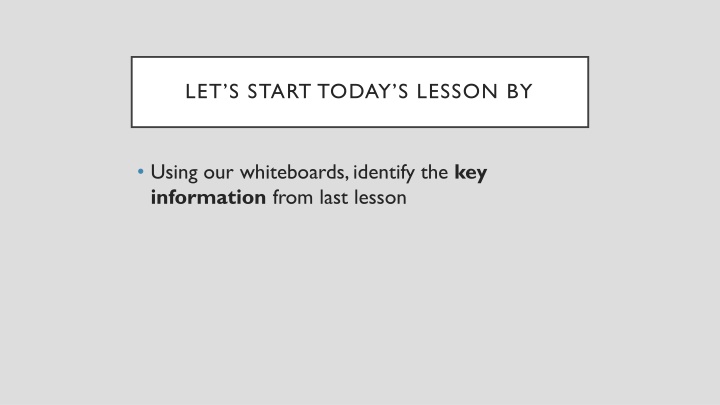 let s start today s lesson by n.w