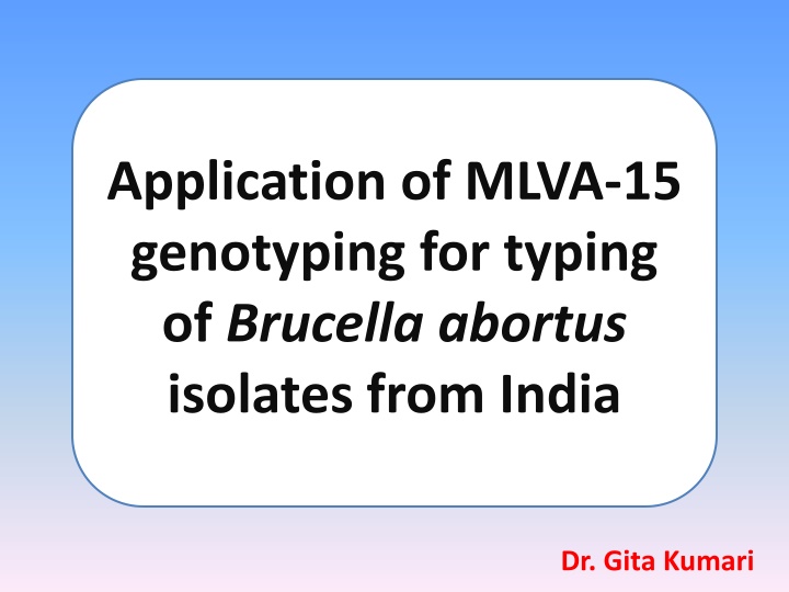 application of mlva 15 genotyping for typing n.w