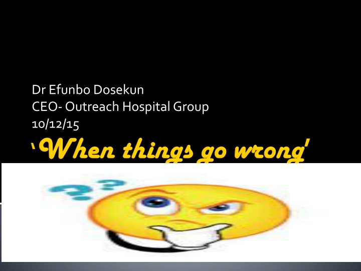 dr efunbo dosekun ceo outreach hospital group n.w