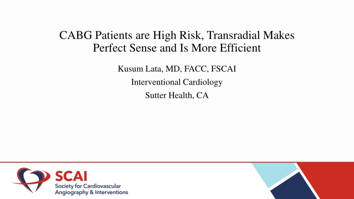 cabg patients are high risk transradial makes n.w