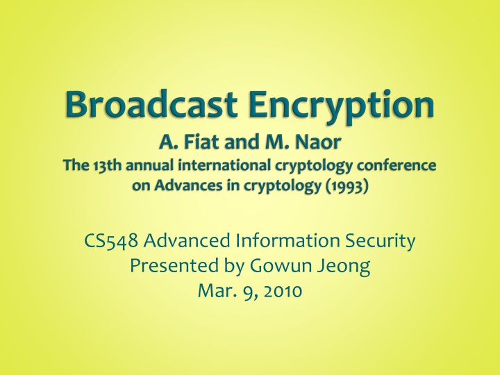 cs548 advanced information security presented n.w