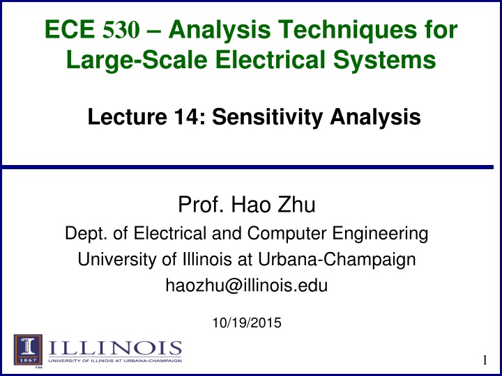ece 530 analysis techniques for large scale n.w