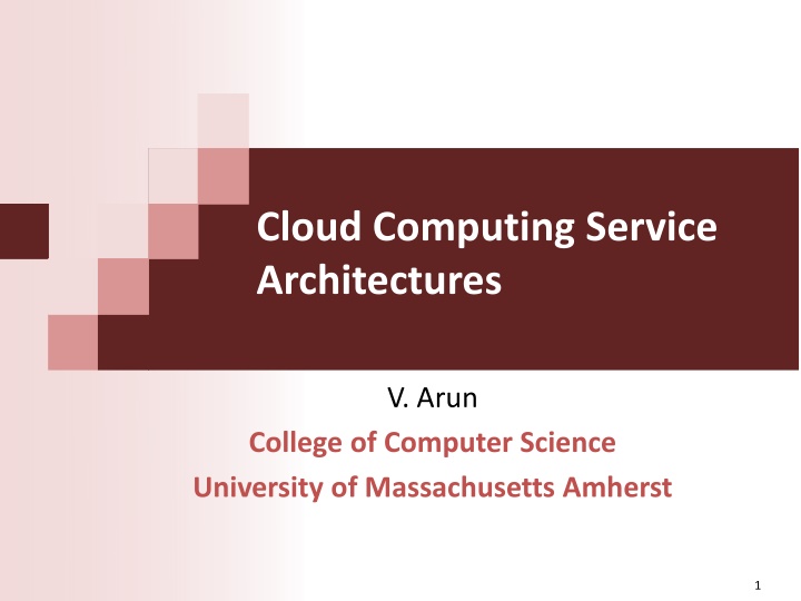 cloud computing service architectures n.w