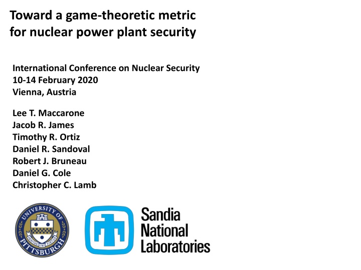 toward a game theoretic metric for nuclear power n.w