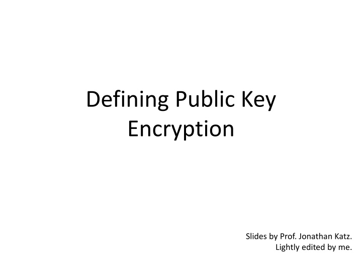 defining public key encryption n.w