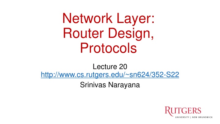 network layer router design protocols n.w