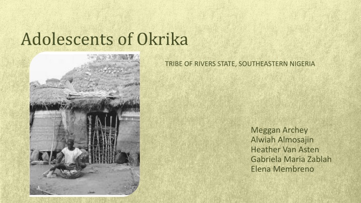adolescents of okrika n.w