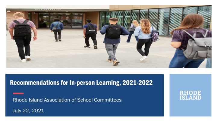 recommendations for in person learning 2021 2022 n.w