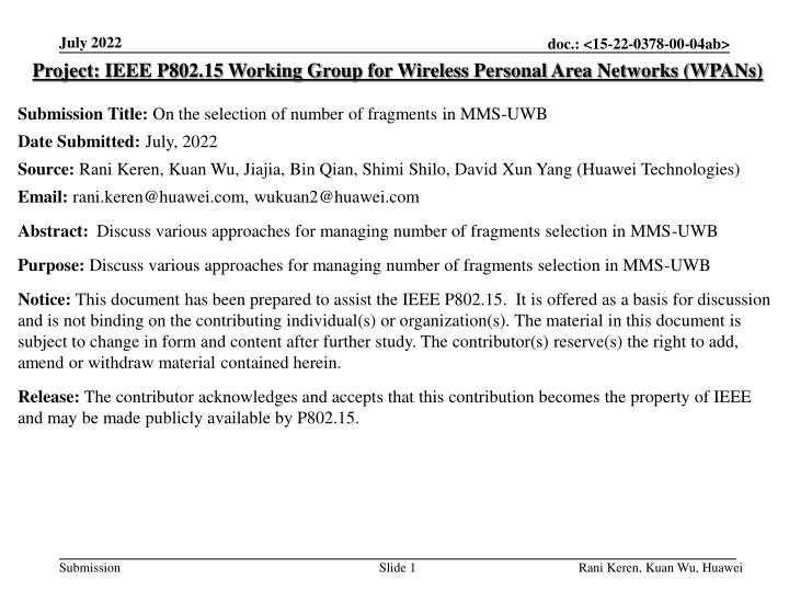 july 2022 project ieee p802 15 working group n.w