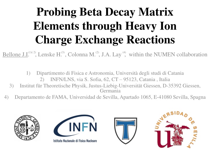 probing beta decay matrix elements through heavy n.w