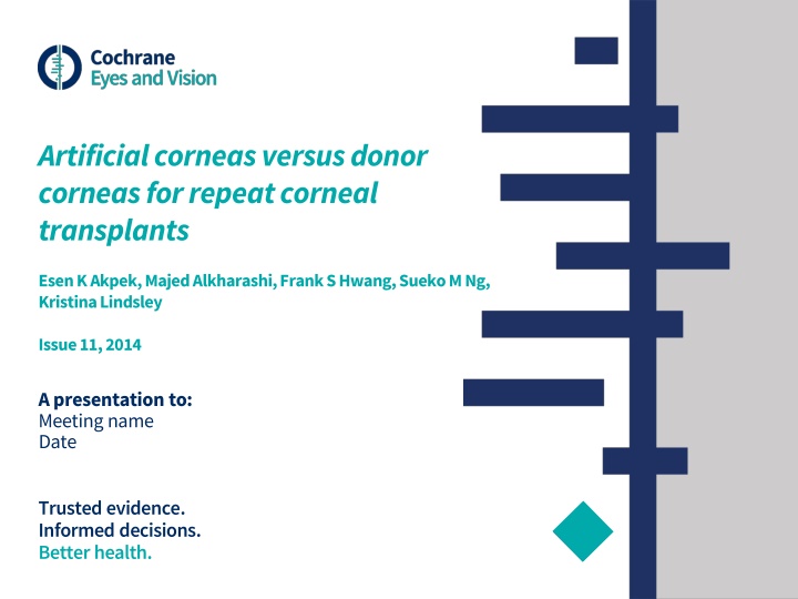 artificial corneas versus donor corneas n.w