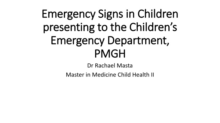 emergency signs in children emergency signs n.w