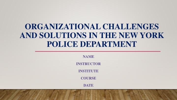organizational challenges and solutions n.w