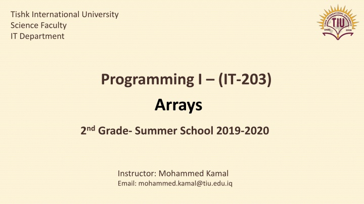 tishk international university science faculty n.w
