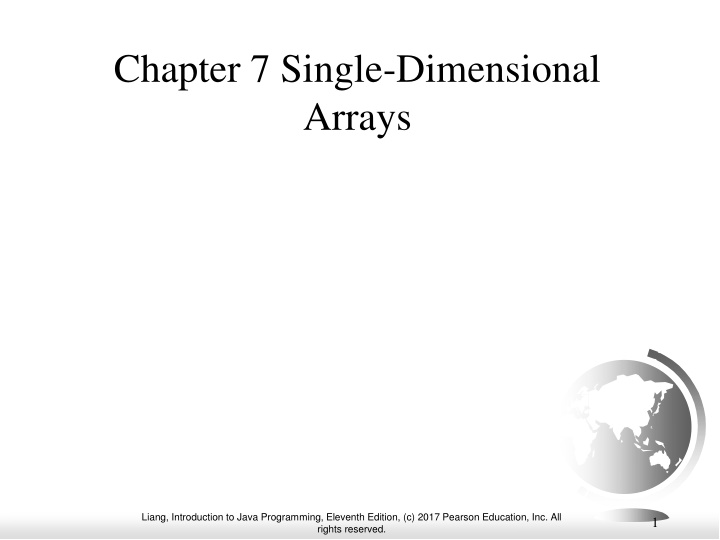 chapter 7 single dimensional arrays n.w