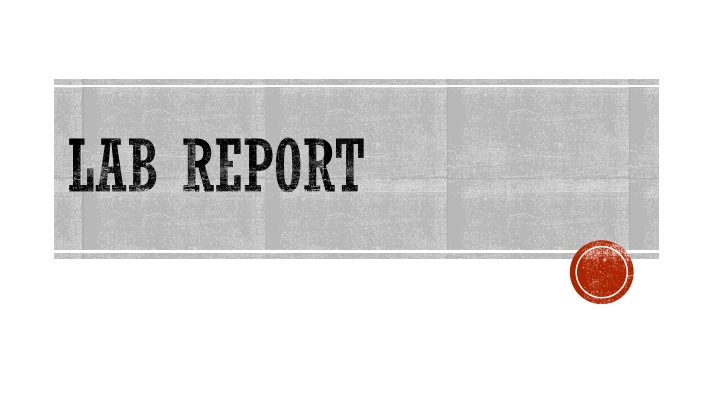 lab report n.w