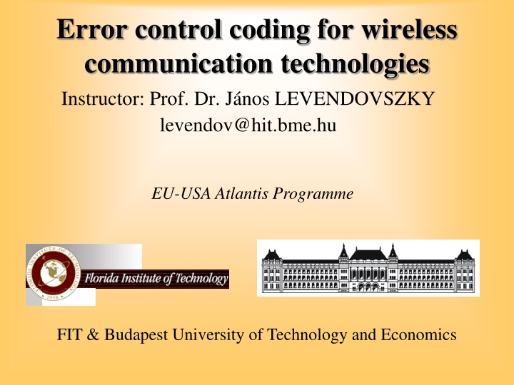 error control coding for wireless communication n.w