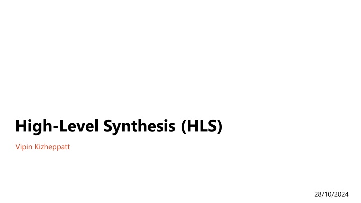 high level synthesis hls n.w