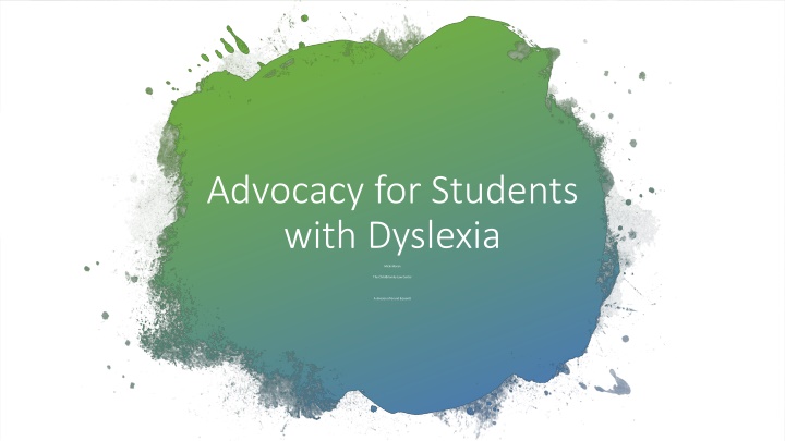 advocacy for students with dyslexia n.w