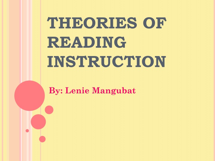 theories of reading instruction n.w