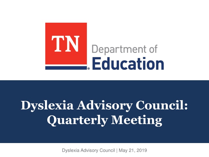 dyslexia advisory council quarterly meeting n.w