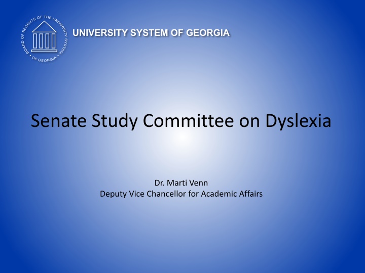 senate study committee on dyslexia n.w