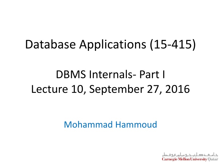 database applications 15 415 n.w