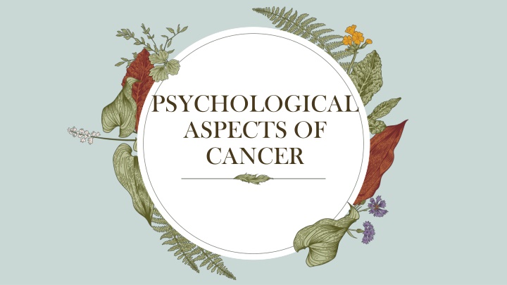 psychological aspects of cancer n.w