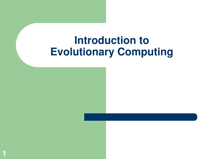 introduction to evolutionary computing n.w