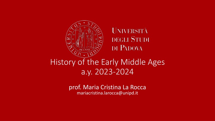 history of the early middle ages a y 2023 2024 n.w