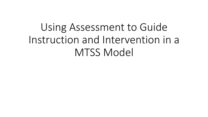 using assessment to guide instruction n.w