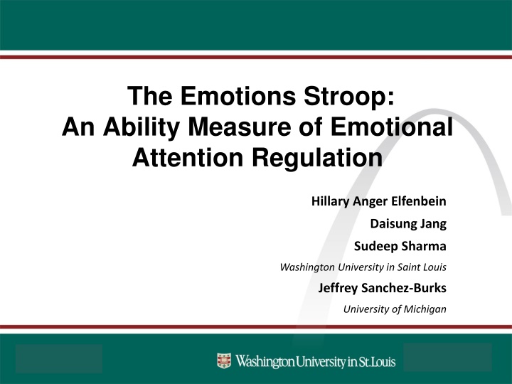 the emotions stroop an ability measure n.w