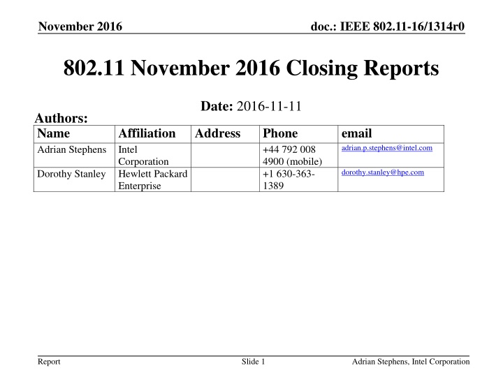 november 2016 n.w
