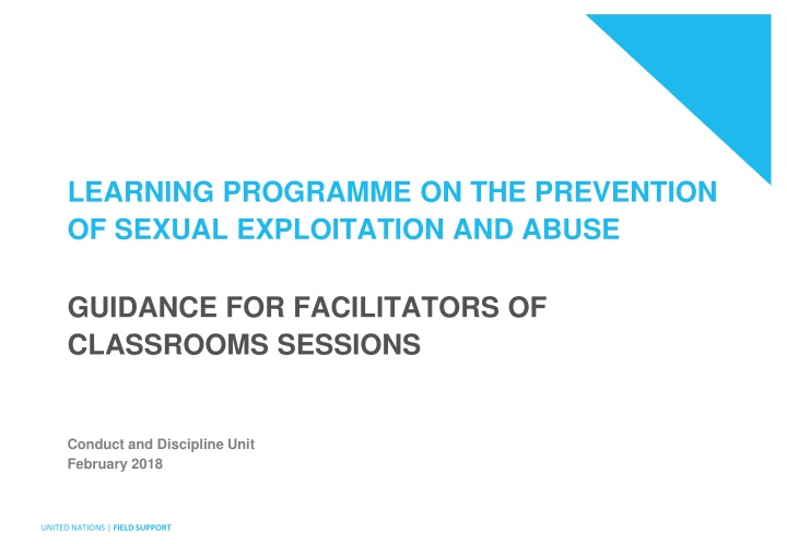 learning programme on the prevention of sexual n.w