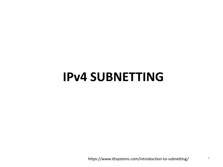 ipv4 subnetting n.w