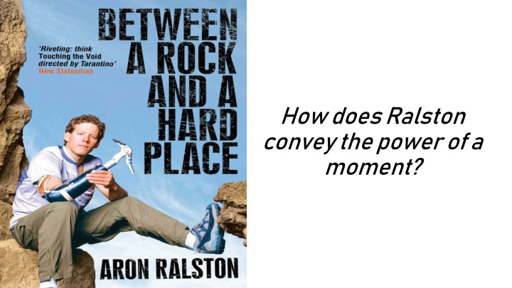 how does ralston convey the power of a moment n.w