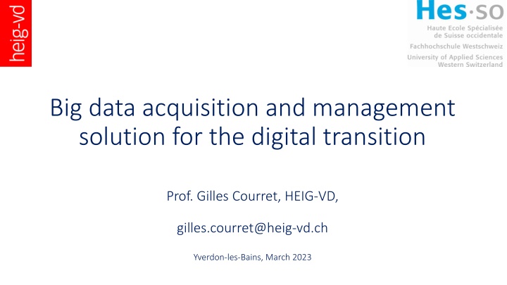 big data acquisition and management solution n.w