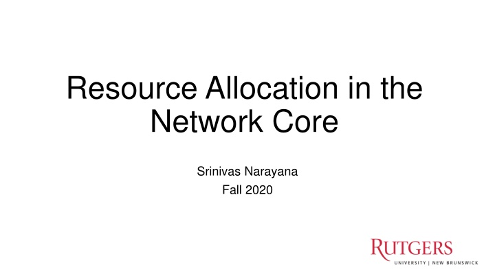 resource allocation in the network core n.w