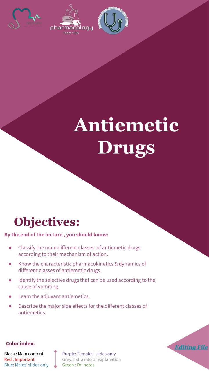 antiemetic drugs n.w