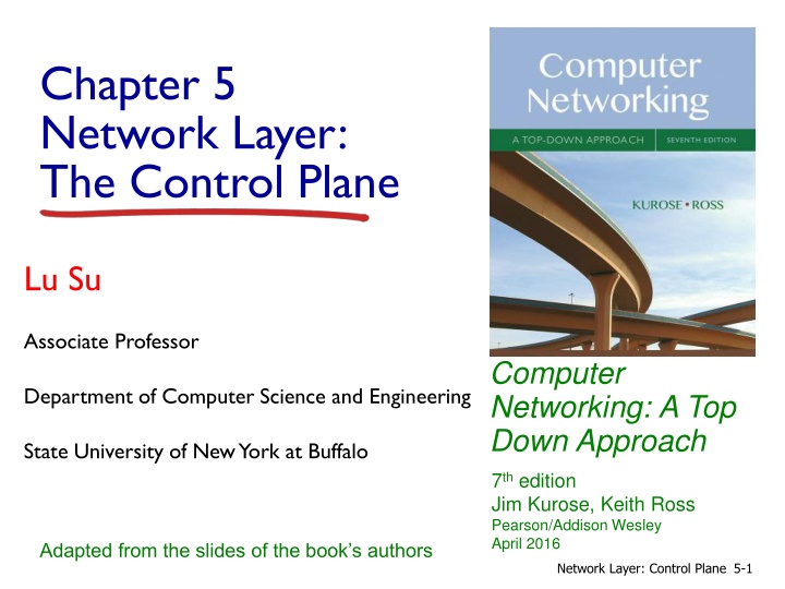 chapter 5 network layer the control plane n.w