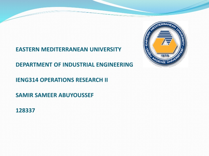 eastern mediterranean university n.w