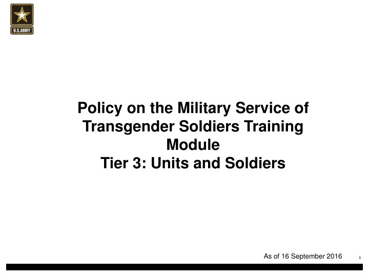 policy on the military service of transgender n.w